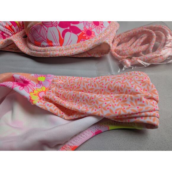 NWT Victoria’s Secret Bikini Set 34A/S Gorgeous Line Bright Floral Y2K - Picture 3 of 8